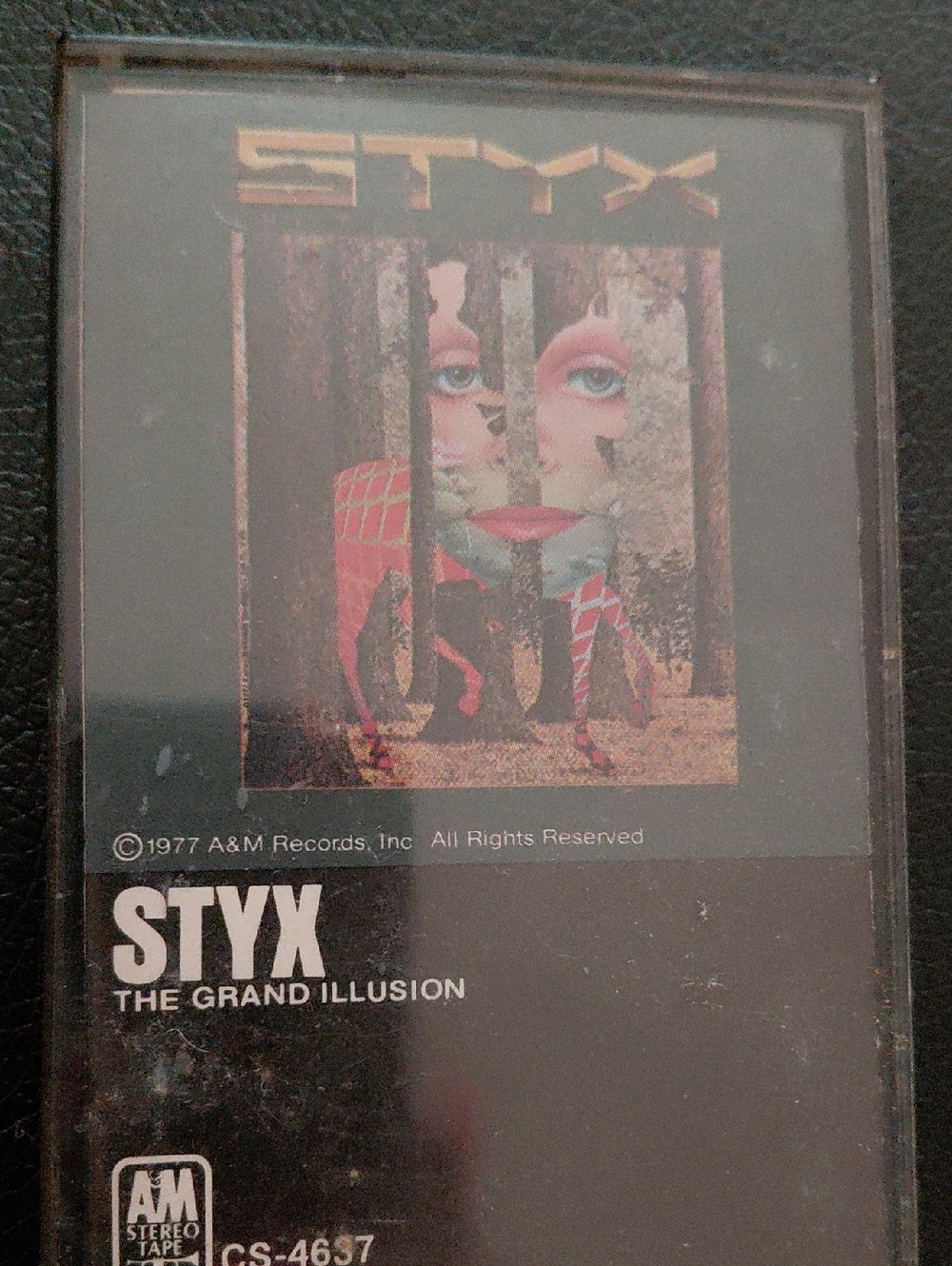vintage Styx "The Grand Illusion" audio cassette tape, released by A&M Records